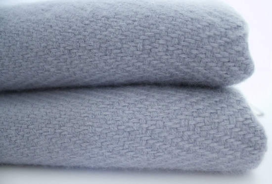 Luxus Kaschmir Plaid LOUNGE - Dove Grey