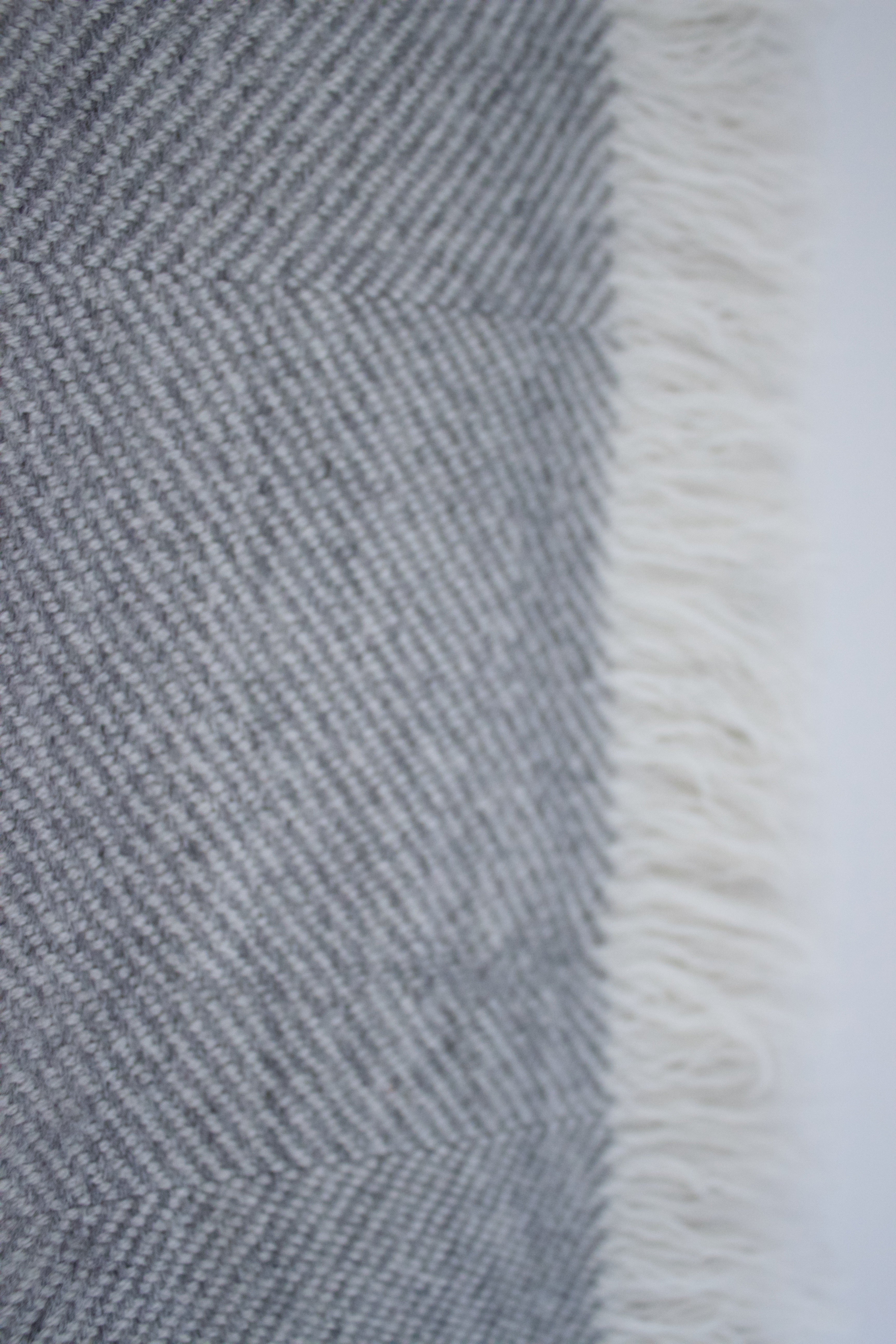 Cashmere Plaid RELAX - Grey/Off-White