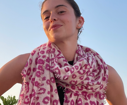 Cashmere Shawl TADESHO Leo - Peony