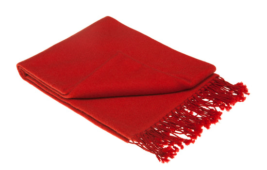 Cashmere Travel Blanket JOURNEY - Coral Red