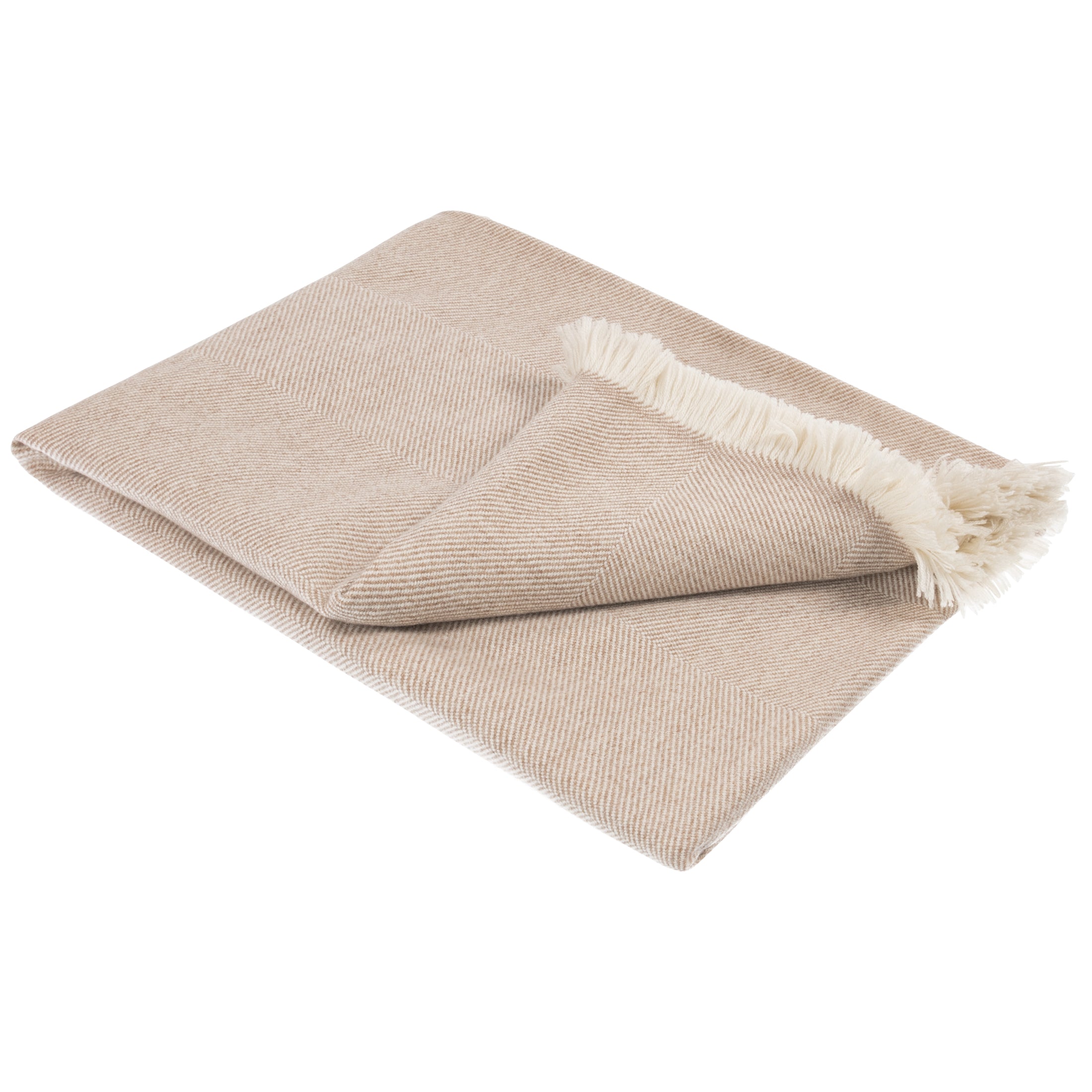 Cashmere Plaid RELAX - Beige/Off-White