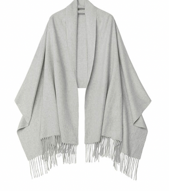 Kaschmir Cape ESTELLE - Light Grey