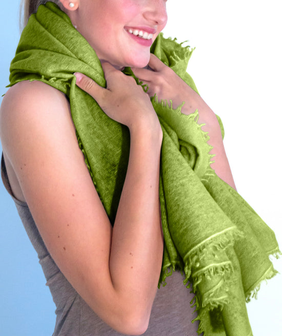 Cashmere Shawl TADESHO - Matcha